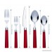 Bon Florentine 20-Piece Stainless Steel Flatware Silverware Cutlery Set - Red Include Knife/Fork/Spoon Dishwasher Safe Service for 4 - B0769Z159L